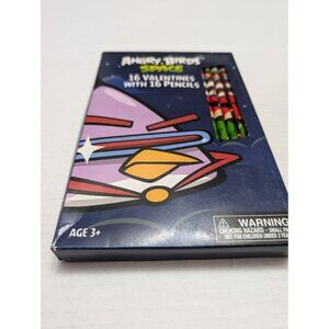 Angry Birds Space 16 Valentines Cards 16 pencils age 3+ sealed Paper Magic Group